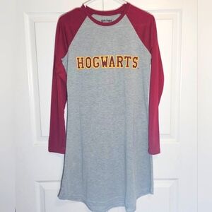 Hogwarts‎ Harry Potter Sleep Shirt Medium Nightgown Loungewear Casual Like New